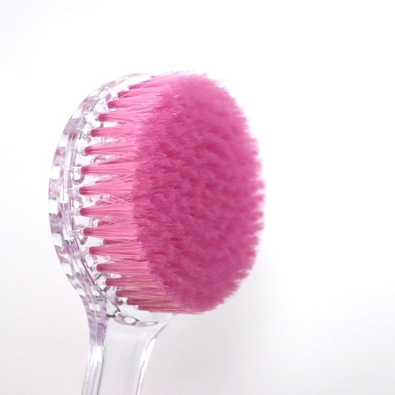 Rubberized Bath Brush with Round Head Handle